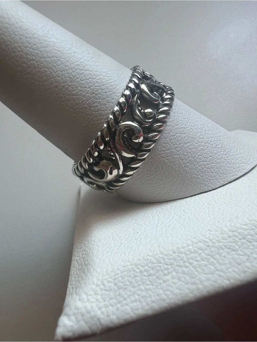 Carolyn Pollack RELIOS Sterling Silver Rope and Scroll Design Ring size 10